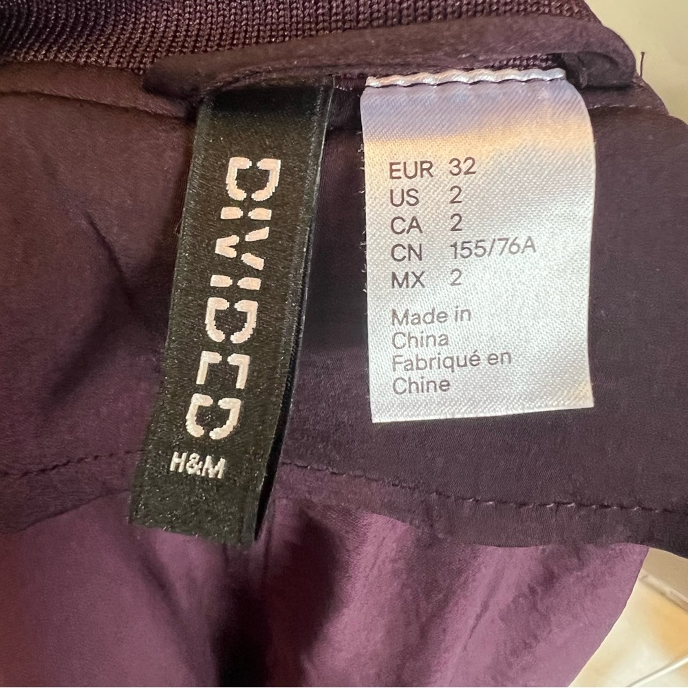 H&M Kids Maroon Front Zip Light Weight Jacket - Picture 8 of 9